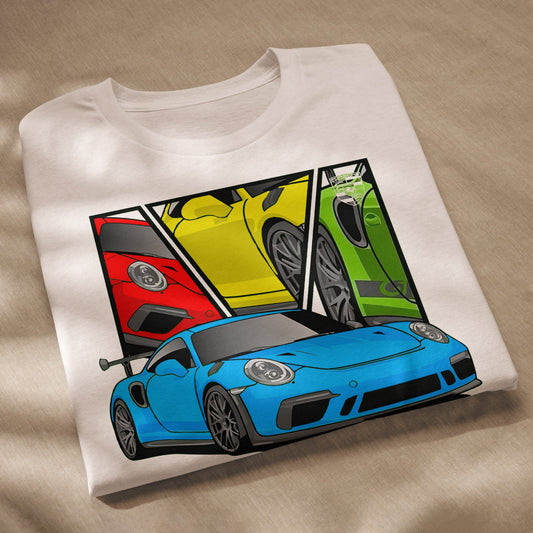 Maglietta Porsche 911 GT3 RS per veri appassionati di auto - Colori esclusivi