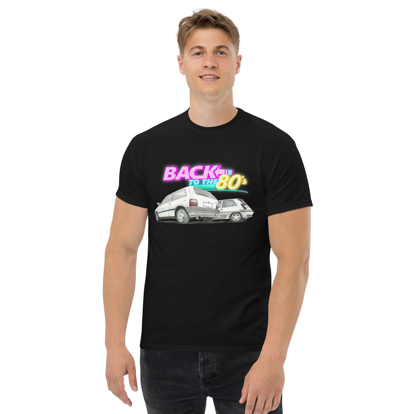 T-shirt Fiat Uno Turbo Vs Renault 5 Gt le bare volanti anni 80