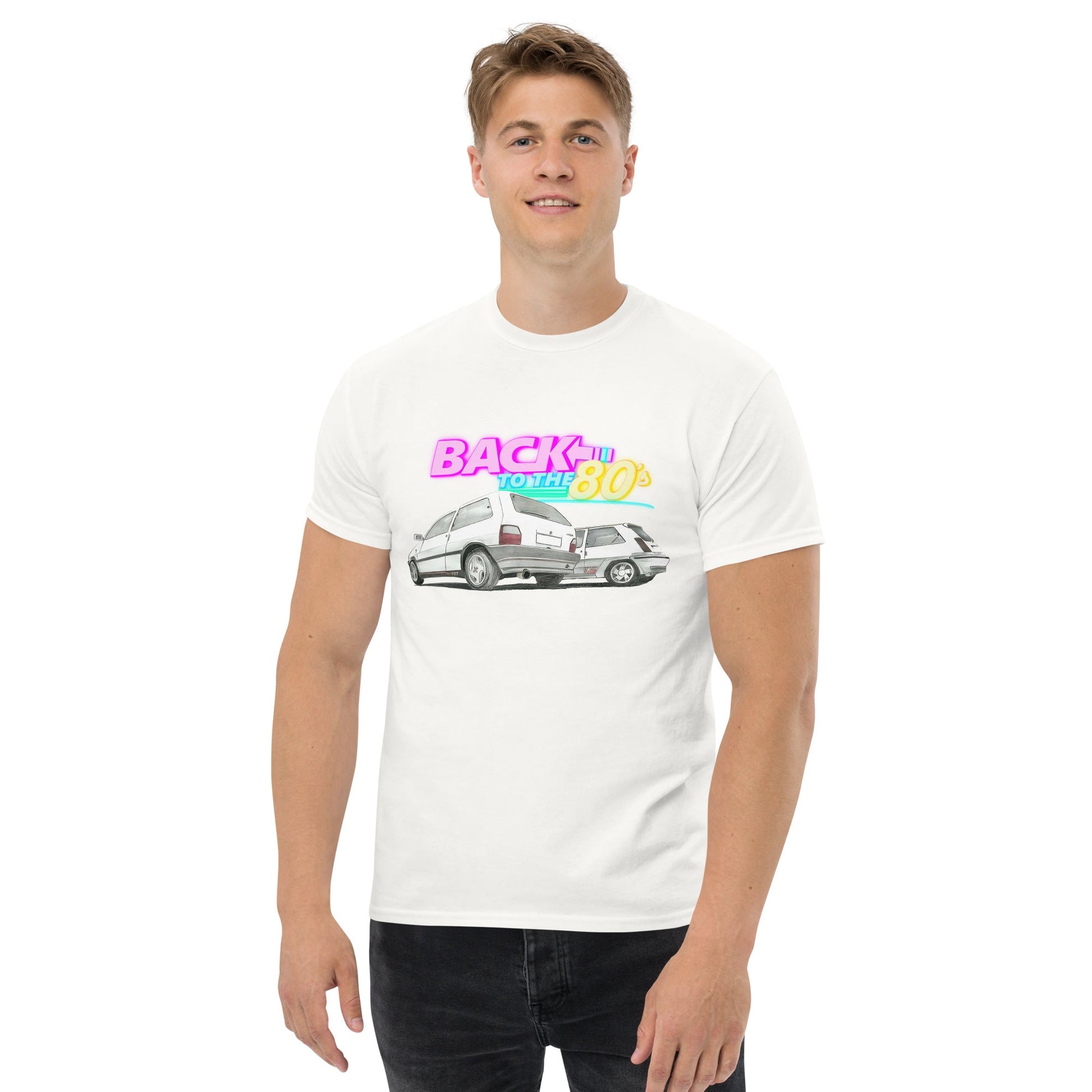 T-shirt Fiat Uno Turbo Vs Renault 5 Gt le bare volanti anni 80