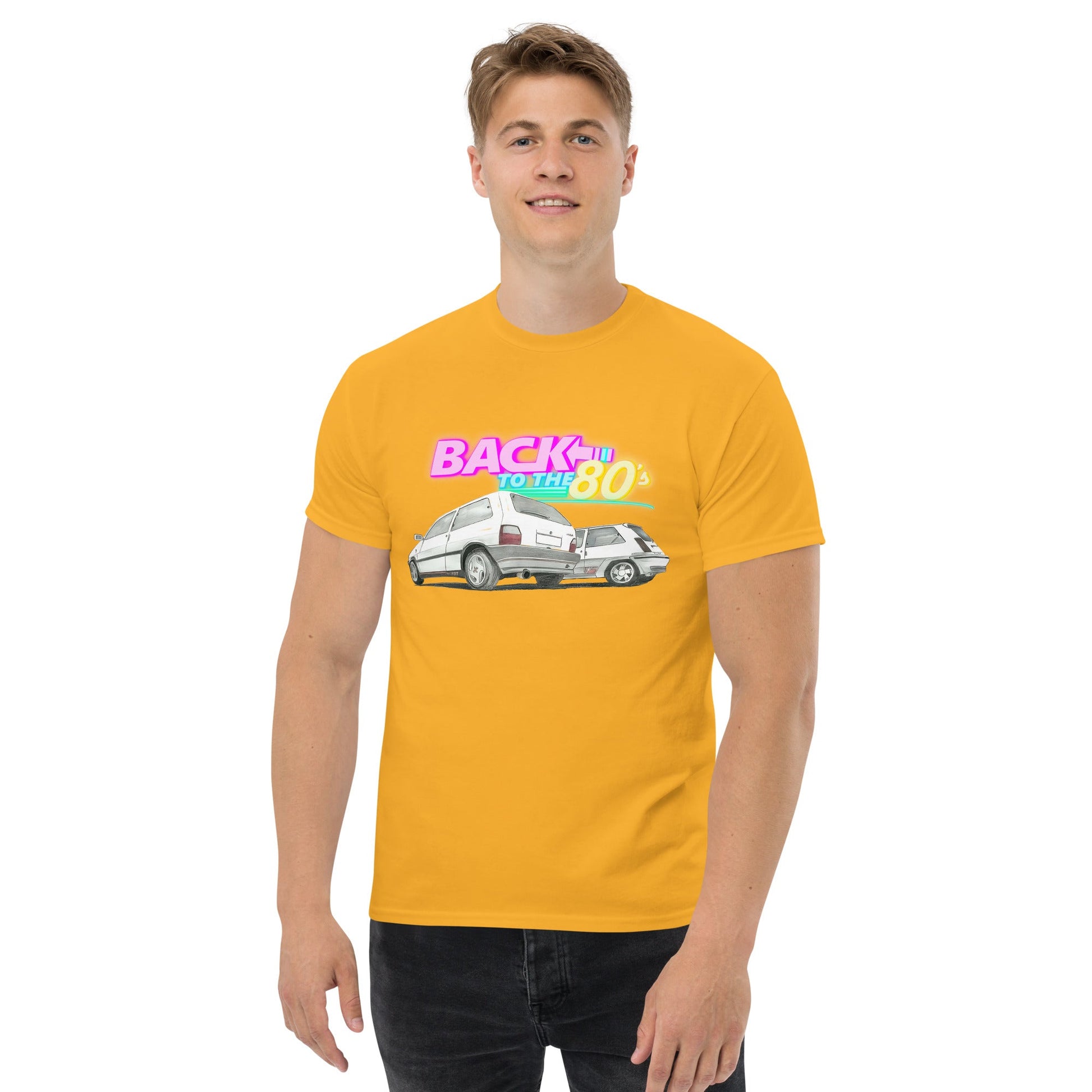 T-shirt Fiat Uno Turbo Vs Renault 5 Gt le bare volanti anni 80