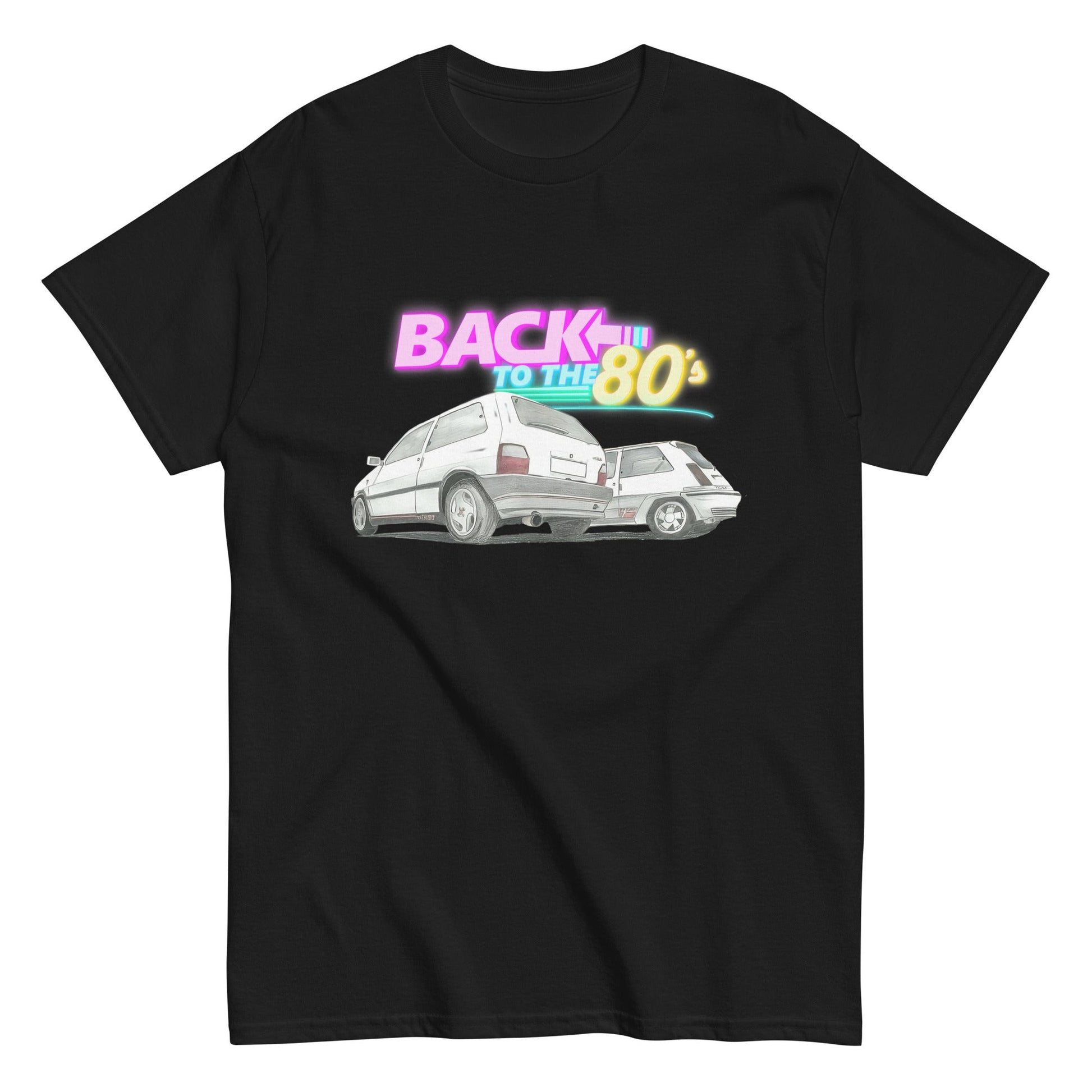 T-shirt Fiat Uno Turbo Vs Renault 5 Gt le bare volanti anni 80