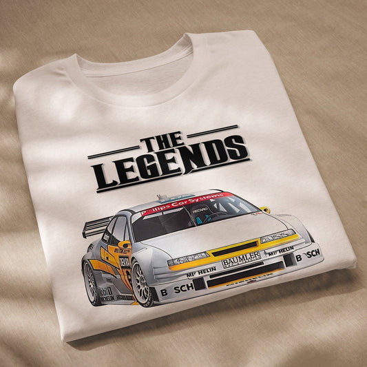T-shirt Opel Calibra 4x4 Turbo DTM – Maglietta per fan delle auto da corsa vintage